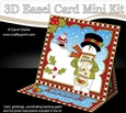3D Easel Card Mini Kit - Christmas Snowman Rio wants it to Snow!