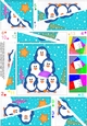 Christmas Penguin Tree Felties Twisted Spiral Side Stacker