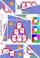 Christmas Penguin Tree Felties Twisted Spiral Side Stacker