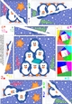 Christmas Penguin Tree Felties Twisted Spiral Side Stacker
