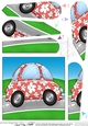 Funky Floral Car Fan Pyramage Topper