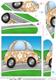 Funky Floral Car Fan Pyramage Topper