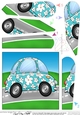 Funky Floral Car Fan Pyramage Topper