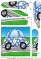 Funky Floral Car Fan Pyramage Topper