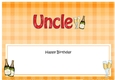 Large DL Happy Birthday UNCLE insert with Champagne