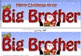Large DL Merry Christmas to my BIG BROTHER with Santa insert