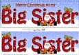 Large DL Merry Christmas to my BIG SISTER with Santa insert
