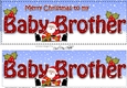 Large DL Merry Christmas to my BABY BROTHER with Santa insert