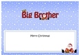 Large DL Merry Christmas to my BIG BROTHER with Santa insert