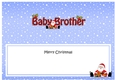 Large DL Merry Christmas to my BABY BROTHER with Santa insert