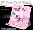 3D Easel Card Mini Kit - A Touch of Elegance - Flowers, Lace, Butterflies & Pearls