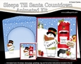 3D Animated Sleeps Till Santa Christmas Postbox Countdown Card Kit - Snowman Rio has a Letter for Santa