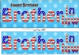 Large DL Happy Birthday BROTHER IN LAW 3D decoupage USA Stars & Stripes