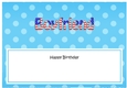 Large DL Happy Birthday BOYFRIEND insert USA Stars & Stripes