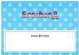 Large DL Happy Birthday BROTHER IN LAW insert USA Stars & Stripes