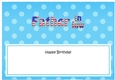 Large DL Happy Birthday FATHER IN LAW insert USA Stars & Stripes