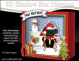 3D Christmas Diorama Shadow Box Card Mini Kit - Little Shih Tzu Dog