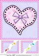 8 x 8 Funky Hearts Scalloped corner Topper