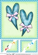 8 x 8 Funky Hearts Scalloped corner Topper