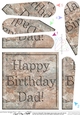 Happy Birthday Dad Set in Stone Fan Pyramage Topper