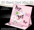 3D Easel Card Mini Kit - Pretty Floral Birdcage with Butterflies