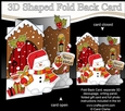 3D Shaped No-Hole Fold Back Christmas Card Mini Kit - Snowman Oli has Xmas Presents