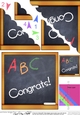 Congrats!! Blackboard Scallop Corner side stacker Topper