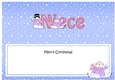 Large DL Merry Christmas NIECE insert with Snowman Rio