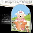 3D Shaped Card Kit - Flowerpot Friends - Cute Little Lamb
