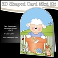 3D Shaped Card Kit - Flowerpot Friends - Cute Little Lamb