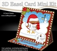 3D Easel Card Mini Kit - Christmas Bobbin Robin