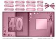 40th Metallic Age Cut and Fold Corner Card