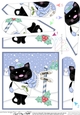 Christmas Cat is at the North Pole Fan Pyramage Topper