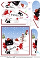 Christmas Cats are at the North Pole Fan Pyramage Topper