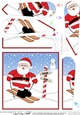 Christmas Santa is at the North Pole Fan Pyramage Topper