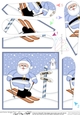 Christmas Santa is at the North Pole Fan Pyramage Topper