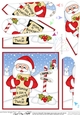 Christmas Santa is at the North Pole Fan Pyramage Topper
