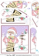 Christmas Santa is at the North Pole Fan Pyramage Topper