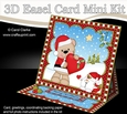 3D Easel Card Mini Kit - Christmas Livvy Bear is in Love