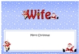 Large DL Merry Christmas WIFE with Santa & Rudolph insert