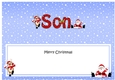 Large DL Merry Christmas SON with Santa & Rudolph insert