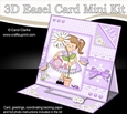 3D Easel Card Mini Kit - Pretty in Lilac - Cute Girlz