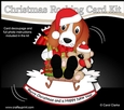 3D Shaped Rocking Christmas Card Mini Kit - Little Springer Spaniel Dog