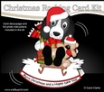 3D Shaped Rocking Christmas Card Mini Kit - Little Springer Spaniel Dog