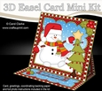 3D Easel Card Mini Kit - Christmas Snowman Oli has a Star for the Tree