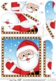 Christmas Fan Pyramage Topper - Cute Fun Santa
