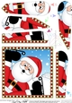 Christmas Fan Pyramage Topper - Cute Fun Santa