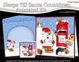 3D Animated Sleeps Till Santa Christmas Postbox Countdown Card Kit - Snowball Sam is Carol Singing