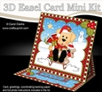 3D Christmas Easel Card Mini Kit - Little Golden Labrador Dog