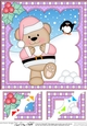 Christmas 8 x 8 Scalloped Corner Topper - Livvy Bear is Snowballing